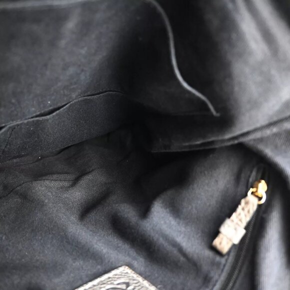 LOEWE Logo New Road Line Crossbody Shoulder Bag Canvas Leather Gray - Picture 13 of 16